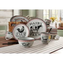 an image of farm dinnerware set on the table