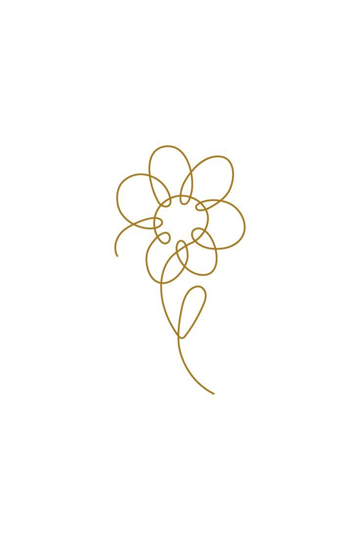 a line drawing of a flower on a white background