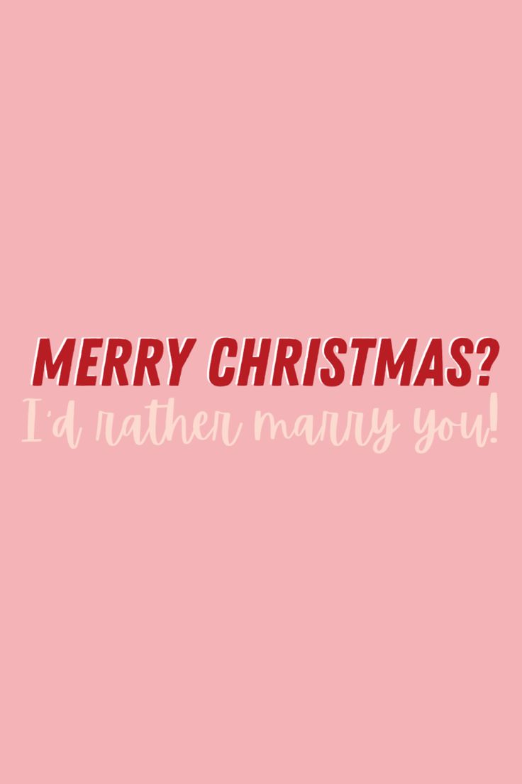 a pink christmas card with the words merry christmas? i'd rather many you