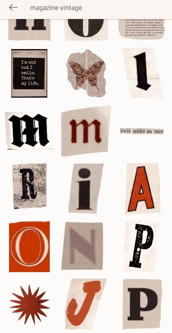 an image of some type of typograms on paper with letters and numbers