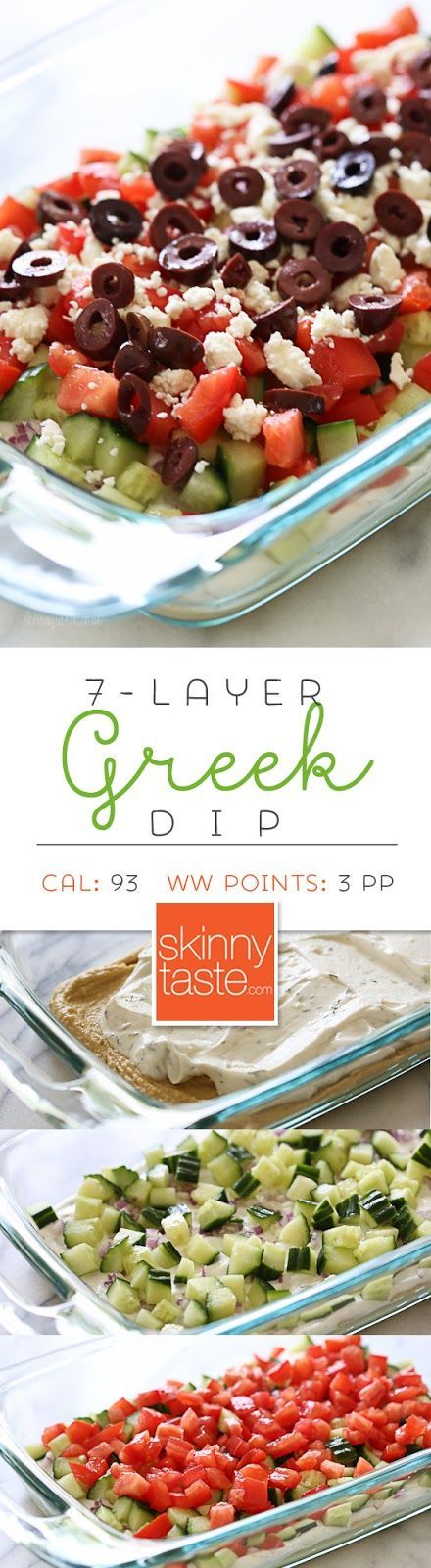 three layered trays filled with different types of food and the words z - layer greek salad