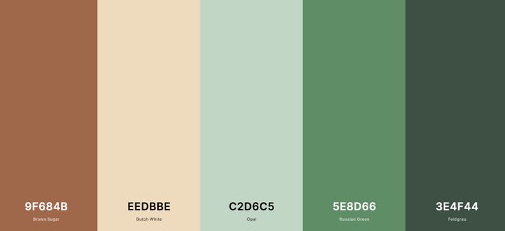 the color scheme is brown, green, and beige with white lettering on it that says ef84b