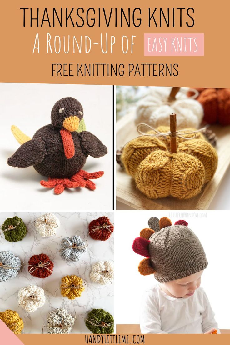 thanksgiving knits round - up of easy knits free knitting patterns for kids and adults