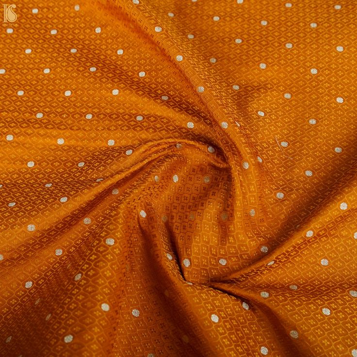 Mango Tango Pure Banarasi Silk Handwoven Tanchui Kurta Fabric - Khinkhwab Elegant Chanderi Kurta For Puja, Elegant Handloom Cotton Silk Kurta, Art Silk Fabric For Puja During Diwali, Silk Unstitched Suit With Dupatta For Celebration, Orange Handloom Art Silk Traditional Wear, Orange Art Silk Handloom Traditional Wear, Silk Unstitched Suit With Zari Work For Celebration, Unstitched Silk Suit For Festive Occasions, Unstitched Silk Suit For Festive Transitional Season