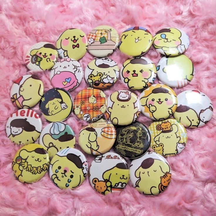 Kawaii Pins, Pom Purin, Pom Pom Purin, Ita Bags, Badge Maker, Ita Bag, Bag Pins, Drawing Stuff, Cool Pins