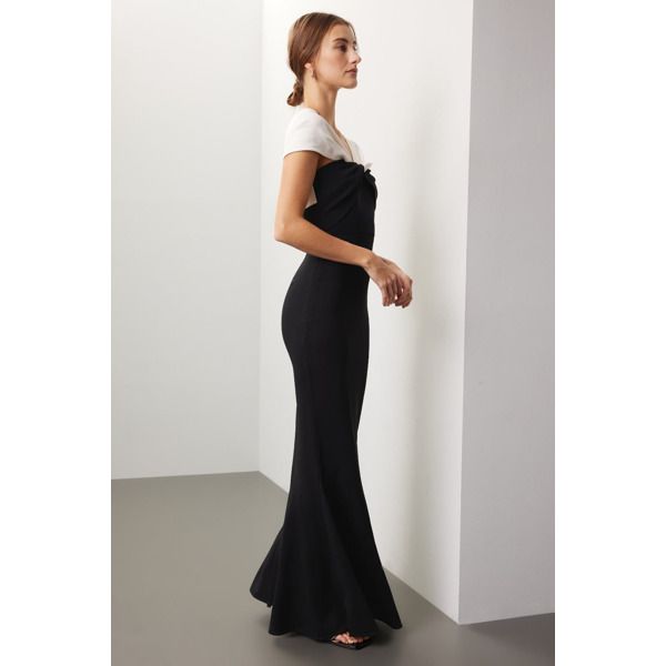 Black crepe (97% Viscose, 3% Elastane). Mermaid. Sleeveless. Asymmetrical. Imported. Black Floor-length Maxi Dress With Ruched Bodice, Roland Mouret Galaxy Dress, Luxury Black Ruched Maxi Dress, Roland Mouret Gown, Luxury Asymmetrical Black Maxi Dress, Roland Mouret, Rent The Runway, Closet Designs, Mermaid