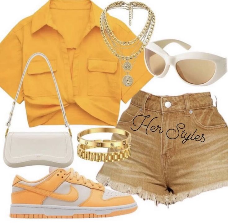 Yellow Outfits, Fasion Outfits, Stylish Summer Outfits, Cute Lazy Day Outfits, Cute Comfy Outfits, Cute Swag Outfits, Simple Trendy Outfits, Cute Everyday Outfits