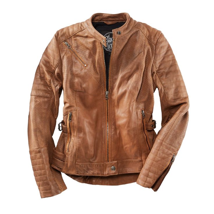 Black Arrow Lederjacke Wild & Free Tan Jacket For Summer, Biker Gear, Black Arrow, Wild Free, Perforated Leather, Wild And Free, Top Selling, Chopper, Pocket Pouch