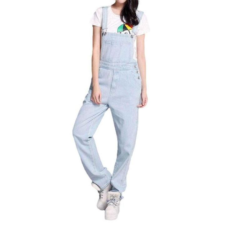 Make an unforgettable statement this summer with our 2023 Summer Collection light blue denim overall. a perfect blend of 90s style and modern sophistication!Distinctive Features: 90s Revival: Step back into the era of unforgettable style with this denim overall that celebrates the most iconic fashion decade yet. Light Wash: Enjoy a refreshingly light and airy feel as you welcome the sun's warm embrace. Loose Fit: Feel the freedom of unrestricted movement. with a fit that's both comfortable and f