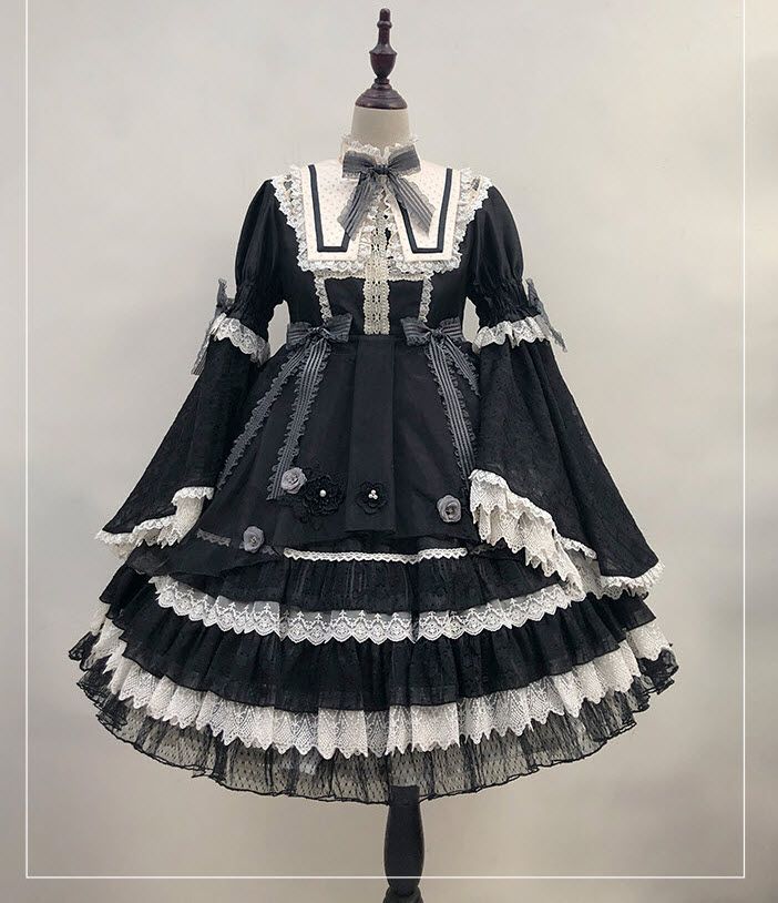 New Round Preorder Starts: Angel's Heart 【-The Mysterious Music In The Night-】 Gothic Lolita OP Dress ◆ Shopping Link >>> https://lolitawardrobe.com/angels-heart-the-mysterious-music-in-the-night-gothic-lolita-op-dress_p6814.html Gaun Abad Pertengahan, Op Dress, Lolita Outfits, Old Fashion Dresses, Kawaii Dress, Grunge Style, Kawaii Clothes, Cosplay Outfits, Gothic Lolita