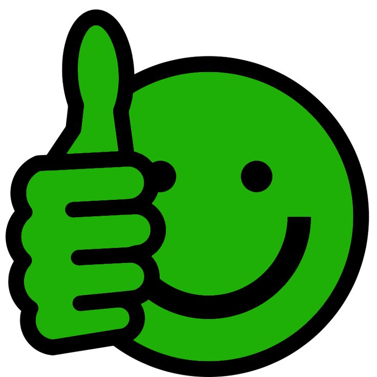 a green thumbs up sign with a smiley face on it's left hand, giving the thumbs up