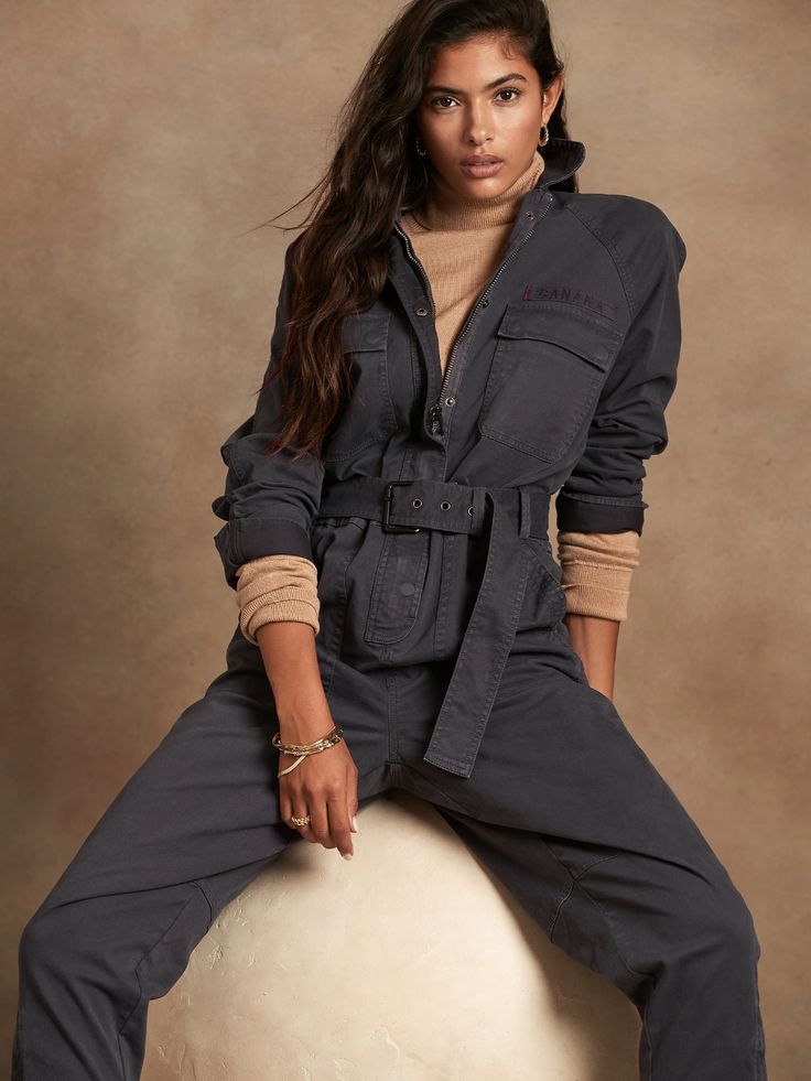 Cargo Jumpsuit | Banana Republic Sci Fi Outfits, M65 Field Jacket, Cosplay Reference, October Outfits, Cargo Jumpsuit, Fantasy Outfits, Utility Jumpsuit, Flowing Fabric, Cotton Jumpsuit