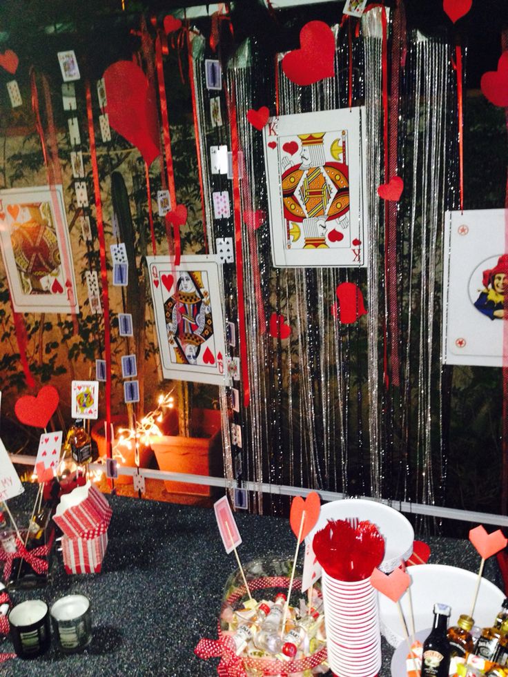 a room filled with lots of valentine's day decorations