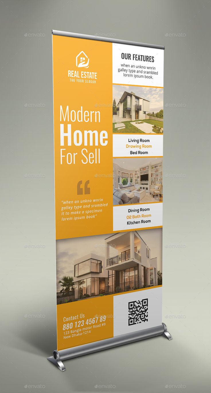 a roll up banner for a real estate