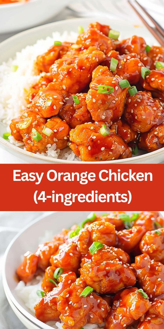 Easy Orange Chicken (4-ingredients) Easy Dinner Recipes With Chicken Nuggets, Chinese Food Recipes Orange Chicken, Easy Fast Weeknight Dinners, Chicken Nuggets Meal Ideas, Fast Dinner Recipes For Family, Orange Chicken Recipe With Marmalade, Recipe With Chicken Nuggets, Easy Orange Chicken Sauce, Recipes With Chicken Nuggets