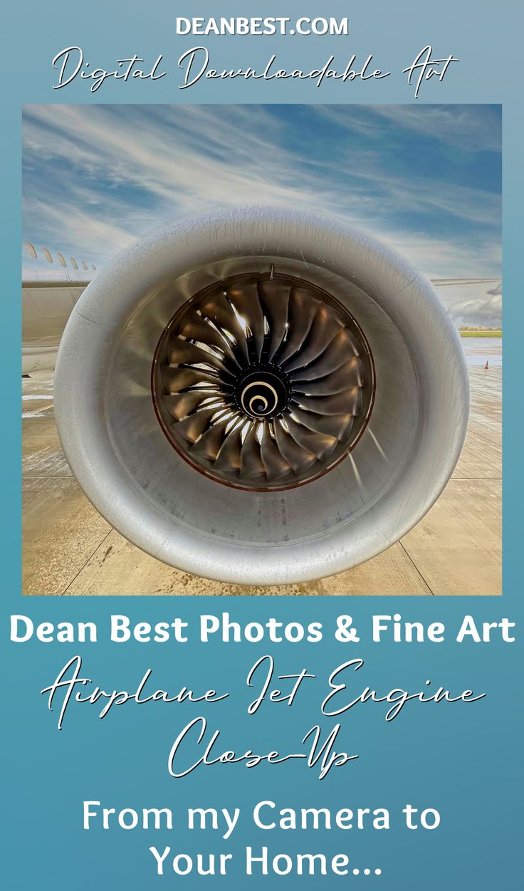 an airplane engine with the words dear best photos and fine art appliance give up from my camera to your home