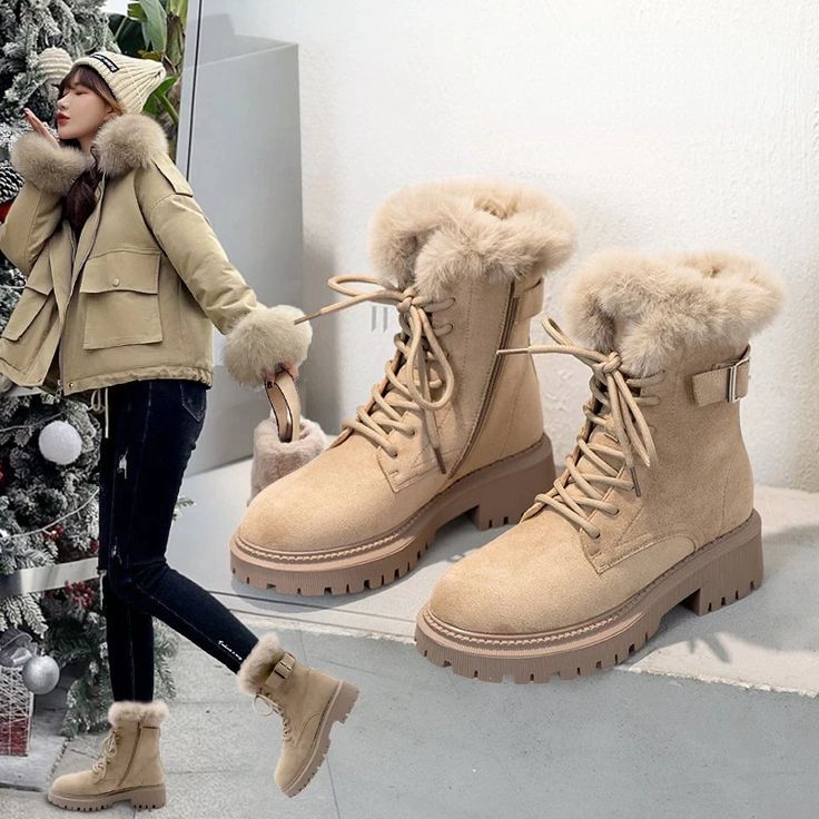 Trendy Boots For Women, Snow Shoes Women, Winter Boots Women Snow, Warm Boots Women, Cute Winter Boots, Stylish Winter Boots, Autumn Shoes Women, Boots For Fall, Shoes Outfit Fashion