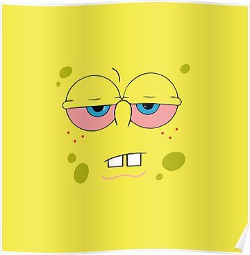 the face of spongebob poster