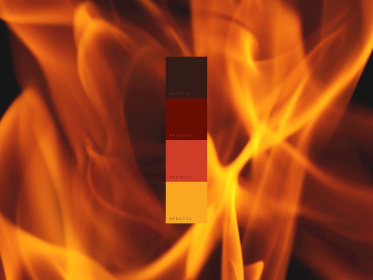 a fire with red and yellow colors on it