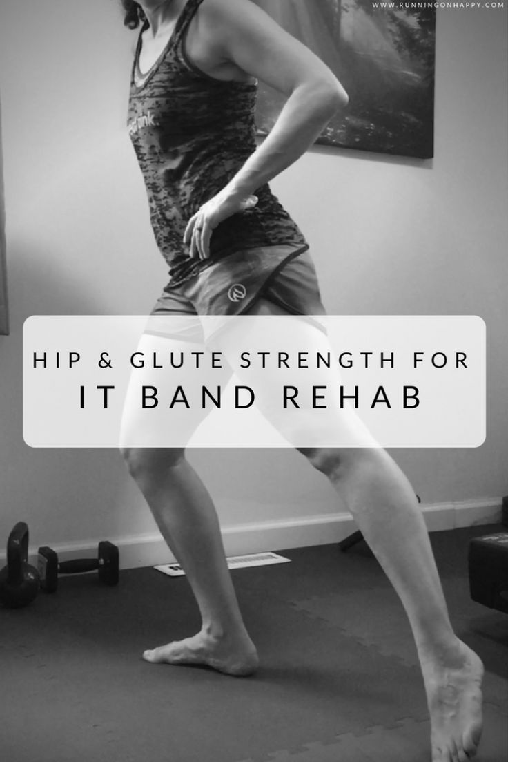 a woman standing in front of a wall with the words hip and glute strength for