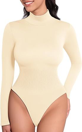 Going Out Outfits For Women, Turtleneck Bodysuit, Shapewear Bodysuit, Turtleneck Long Sleeve, Ribbed Bodysuit, White Bodysuit, Mock Turtleneck, Going Out Outfits, Black Bodysuit