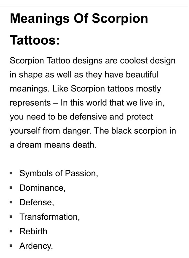 the meaning of scorpion tattoos is shown in this screenshoter's phone screen