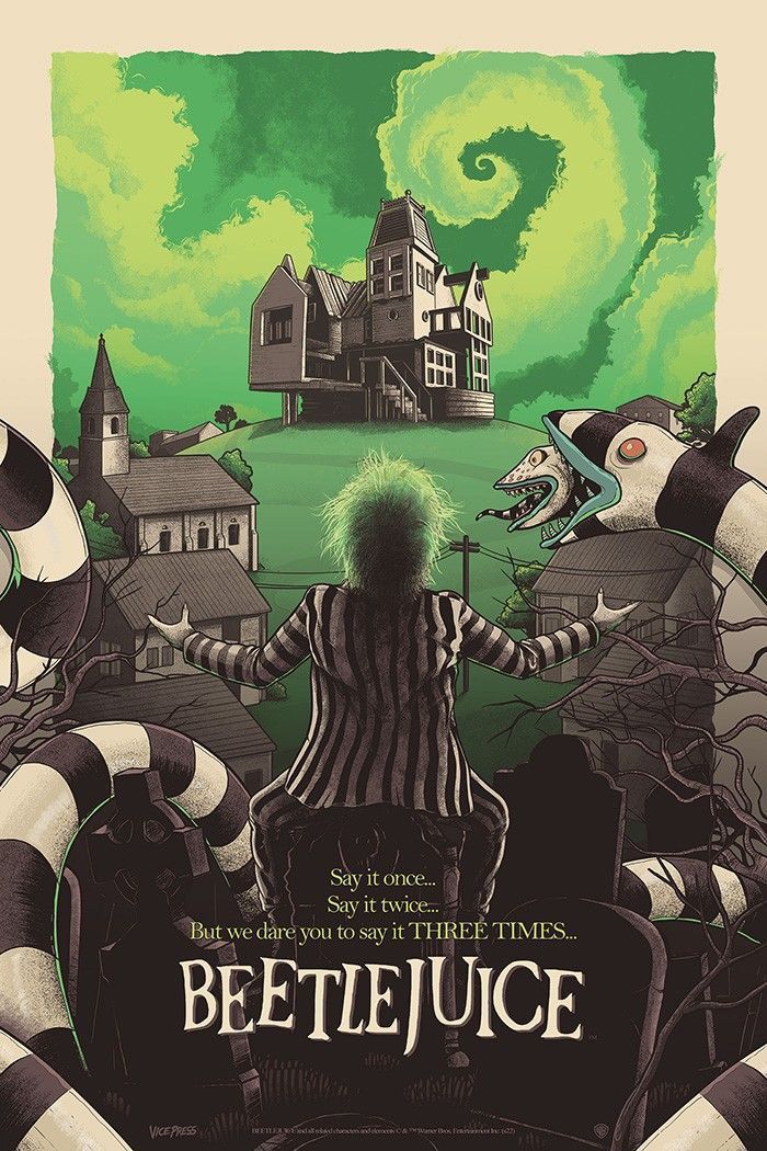 a movie poster for beetlejuice