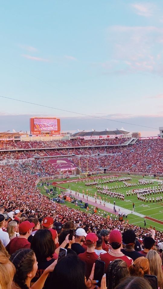 a football stadium filled with lots of people