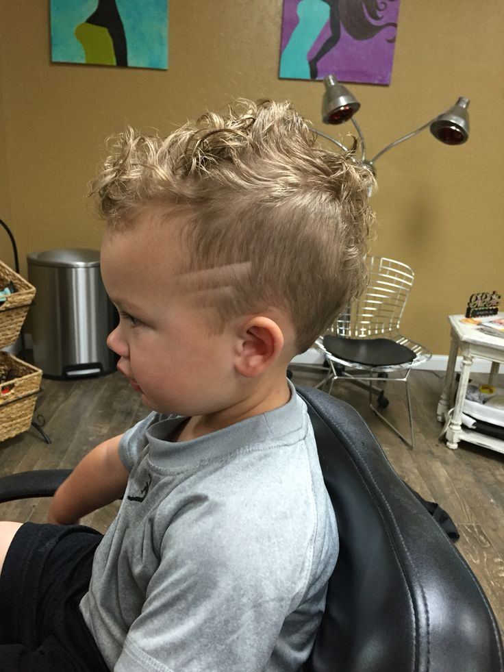 Baby Mohawk Toddler Boy Curly Haircuts, Toddler Mohawk, Boys First Haircut, Toddler Curly Hair, Boys Curly Haircuts, Boys Haircut Styles, Baby Curls, Baby Haircut, Mohawk Haircut