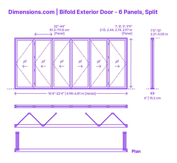 the measurements for an exterior door and paneled glass window, with measurements on each side