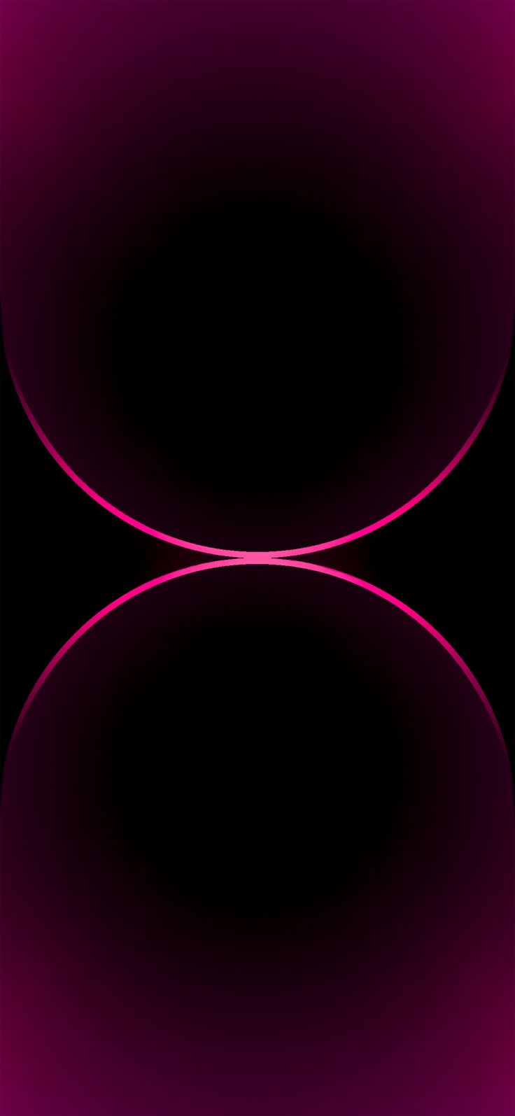 an image of two circles in the middle of black and pink background with space for text