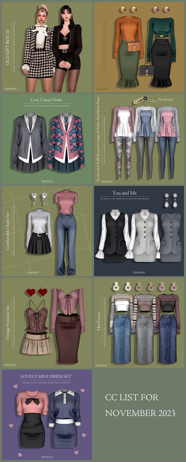 several different types of clothes are shown in this graphic style, with the names below them