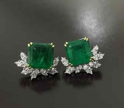 ad eBay - We reply within 24 hours. · If you are not satisfied with the received item. Emerald Stud Earrings, Emerald Earrings Drop, Earrings Emerald, Earrings Luxury, Engagement Earrings, Vintage Style Art, Emerald Earrings Studs, Luxury Earrings, Gemstone Stud Earrings