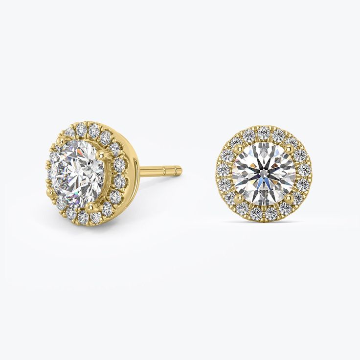 1.5 Carat  Round Ideal Cut Lab Grown Diamond Stud Earrings, Lab Grown Diamond Earrings, 14k Diamond Earring, Lab Grown Diamond Stud Earrings Features * Made in NY * Made to Order * Gold KT: 14K * Custom Gold Color: Rose Gold, Yellow Gold, White Gold -Main Stones Weight : 0.50Ct each -Side Stones: 34 Pcs ,weight 0.17 Ctw Total carat weight: 1.17 Ctw Gold metal: 14k Gold Diamond Shape: Round Cut Clarity: VS1 Color: E-F  Comments: Lab Grown Diamonds Cut: Ideal IGI Certificates included  Be sure to 14k White Gold Halo Earrings, 14k Gold Halo Design Earrings, Classic Yellow Gold Bridal Earrings For Anniversary, Timeless Yellow Gold Bridal Earrings For Anniversary, Classic Halo Round Cut Earrings, Classic 14k Yellow Gold Cluster Earrings, Gia Certified Gold Diamond Earrings In 14k Gold, 14k Gold Earrings With Halo Setting For Wedding, Luxury Cluster Earrings With Halo Setting As Gift