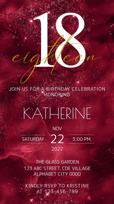 400+ Free Templates for '18th birthday invitation' Invitation Card Design For 18th Birthday, Free Online Invitations, Invitation Card Design Red, Red Invitation Template, Red Invitation Card, Debut Invitation 18th, Bday Invitation Card, 18th Birthday Invites, 18th Birthday Invitation