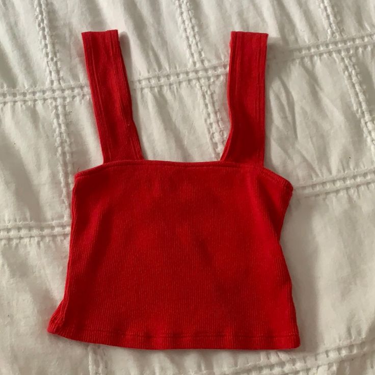 Crop Top Boxy Neck Red Color Never Worn Trendy Red Cropped Top, Chic Red Cropped Tank Top, Basic Red Tank Top For Summer, Red Cropped Tank Top For Spring, Red Urban Outfitters Crop Top, Casual Red Crop Top Tank Top, Casual Red Crop Top Tank, Fourth Of July Outfits, July Outfits