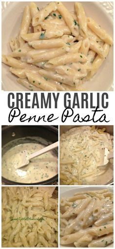 creamy garlic penne pasta with cream sauce