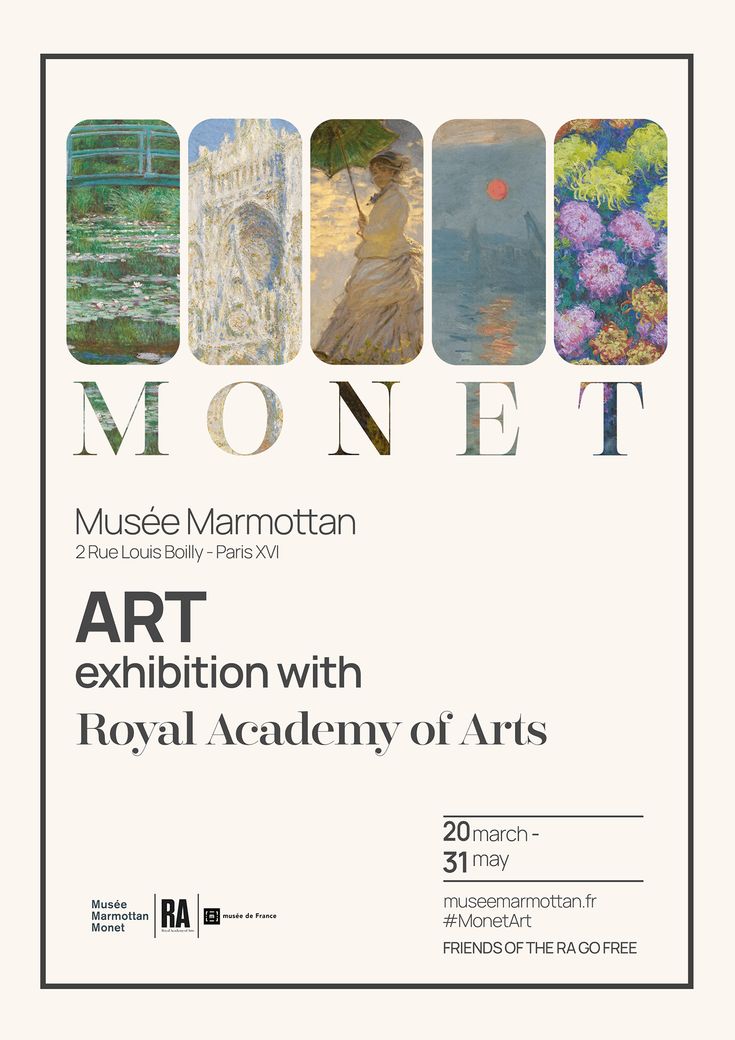 the poster for art exhibition with royal academy of arts