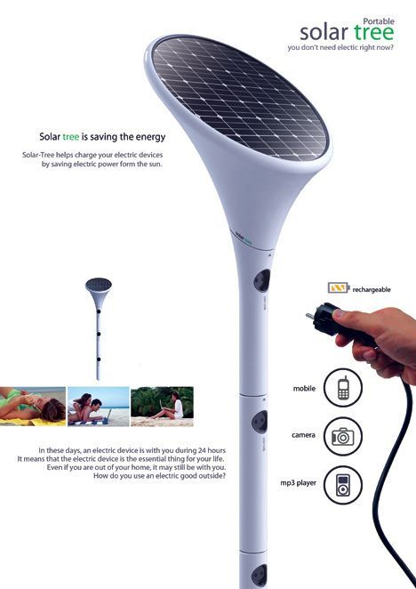 the solar powered lamp is being used by someone