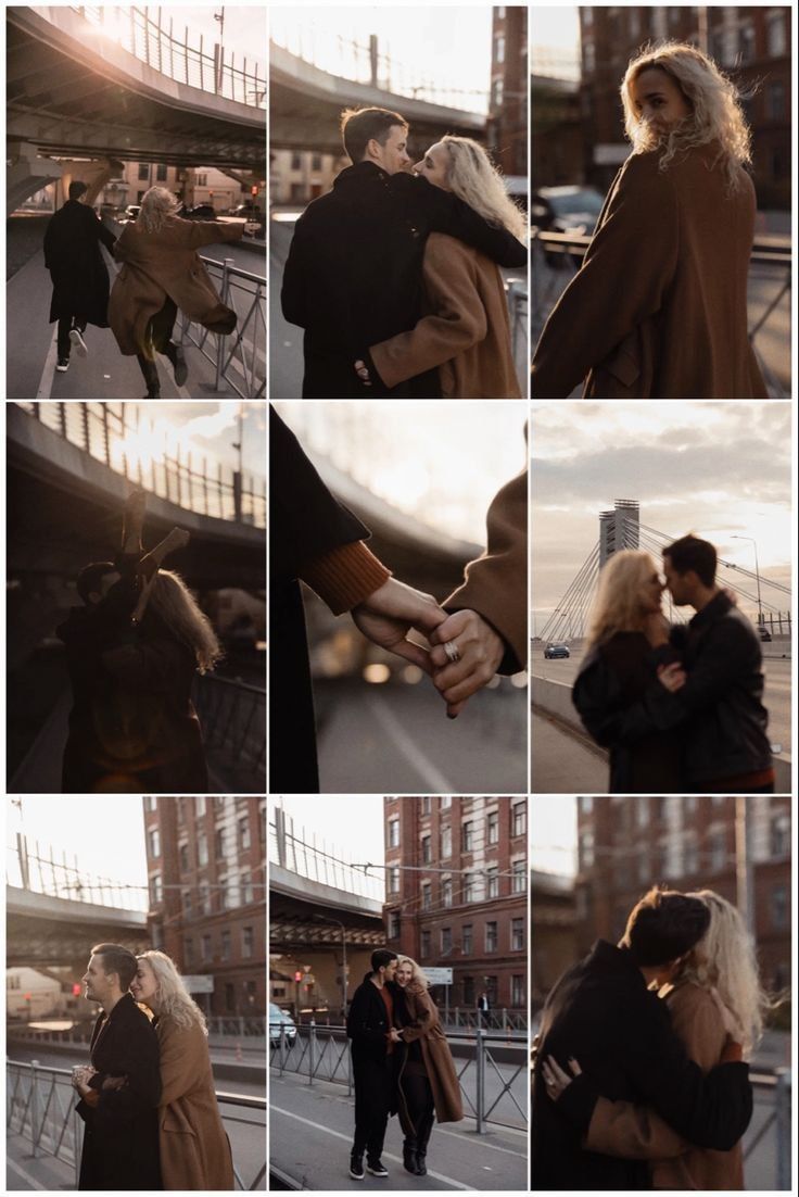 a collage of people holding hands and kissing