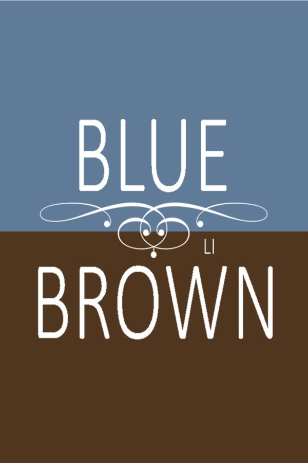 the blue and brown logo is shown