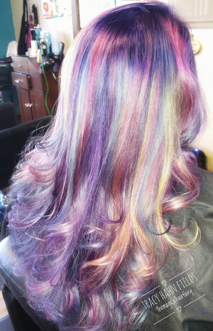 Hair Color Combo Ideas, Dyed Dark Hair, Purple Hair With Highlights, Dark Dyed Hair, Long Dyed Hair, Crazy Colored Hair, Twilight Sparkle Hair, Colorful Dyed Hair, Cool Hair Dye