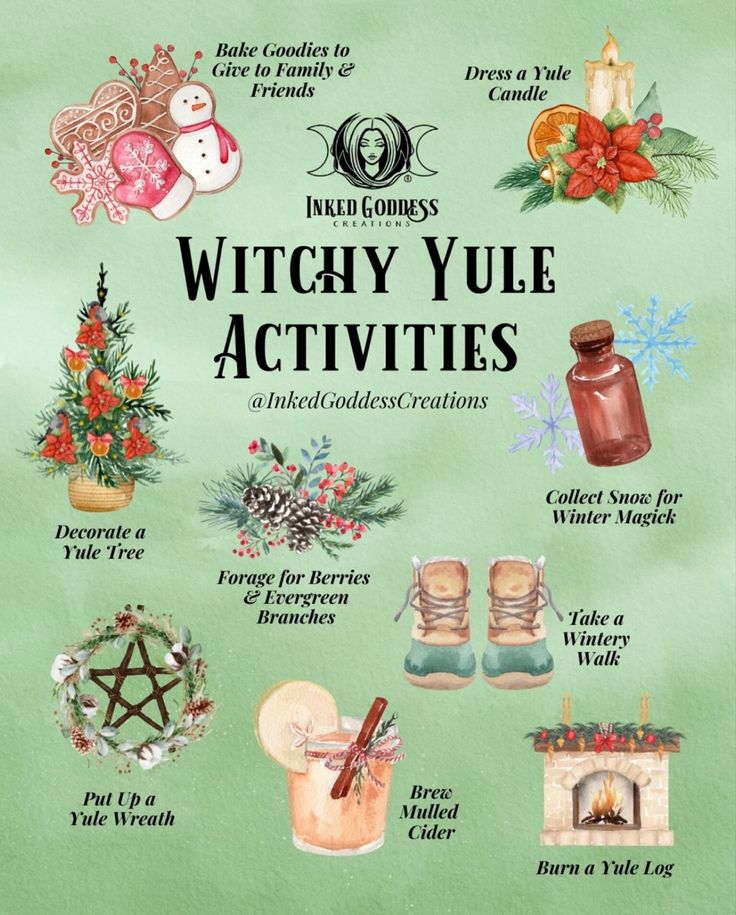 Yule Activities, Witchy Holidays, Witch Yule, Yule Aesthetic, Wicca Holidays, Winter Solstice Traditions, Yule Traditions, Yule Crafts, Yule Celebration