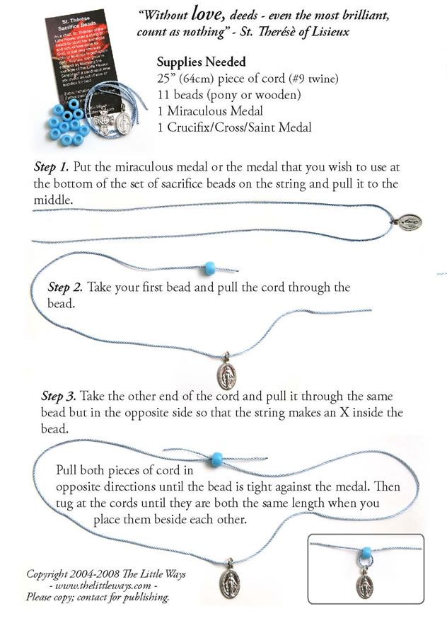 the instructions for making a necklace with beads