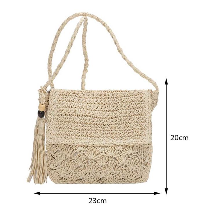 Messenger Crossbody Beach Bag - The Perfect Companion for Beach Lovers If you're a passionate lover of the sea and all its symbols, then our Messenger Crossbody Beach Bag is a must-have accessory for you. Designed with both style and practicality in mind, this beach bag is the perfect companion for your days by the shore. With dimensions of 23x20x8cm/9.06x7.87x3.15in and a shoulder strap length of about 120cm/47.24in, this bag can easily accommodate all your beach essentials - from your mobile p Fish Hook Necklace, Vacation Bag, Straw Beach Bag, Woven Handbags, Straw Handbags, Women Shoulder Bag, Turtle Necklace, Mermaid Necklace, Beach Essentials