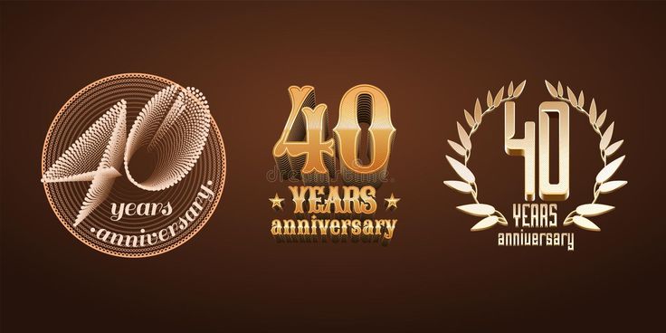 40 years anniversary set of vector logo, icon, number stock illustration 40 Anniversary Logo, 40 Years Anniversary, Award Collection, 40 Anniversary, Number Illustration, 40 Year Anniversary, Anniversary Logo, Logo Icon, Marriage Ceremony