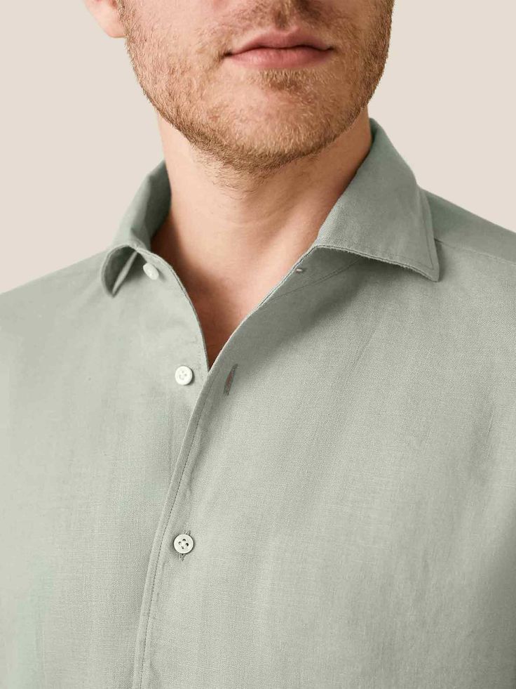 LUCA FALONI | PORTOFINO LINEN SHIRT | MADE IN ITALY Summer Linen Shirt, Green Linen Shirt, Blue Linen Shirt, Portofino Shirt, Linen Shirt Men, Mens Linen, Summer Linen, Northern Italy, Fine Linen