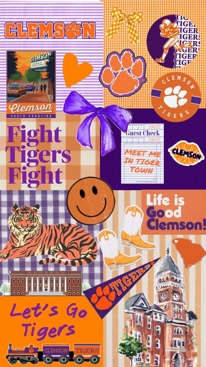 South Carolina, preppy, collage, wall art, cu tigers Preppy Collage Wall, Clemson Wallpaper, Clemson Tigers Wallpaper, Preppy Collage, Collage Wall Art, Bow Wallpaper, Clemson University, Clemson Tigers, Collage Wall