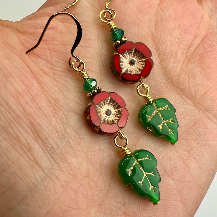 Xmas Jewelry, Boho Drop Earrings, Drop Earrings Gold, Fayetteville Nc, Jewelry Making Earrings, Candy Apple Red, Earring Ideas, Apple Red, Making Earrings