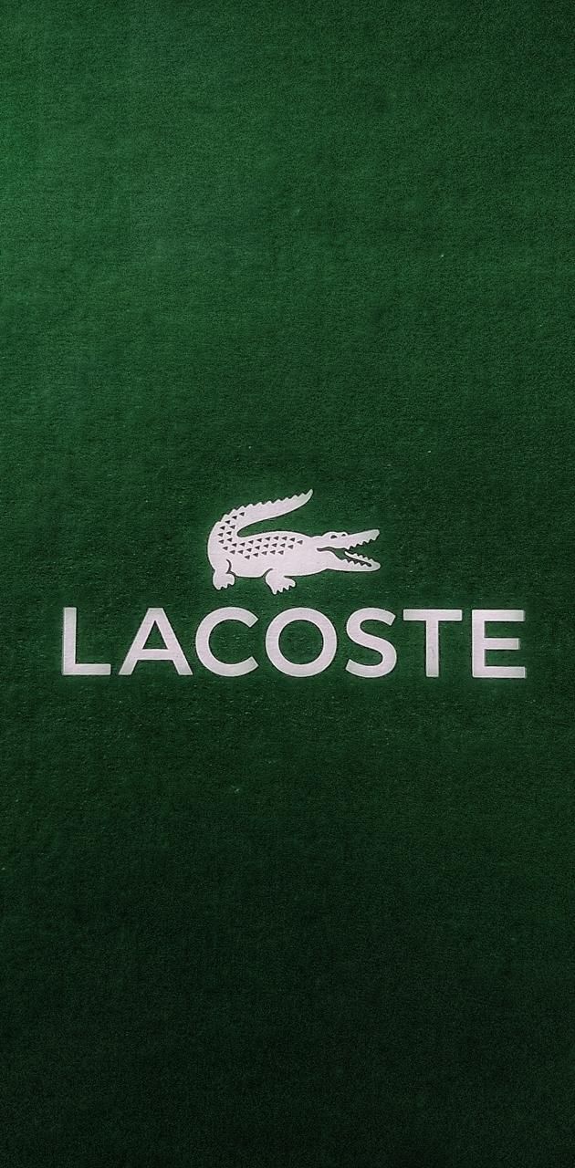 the lacoste logo is displayed on a green t - shirt